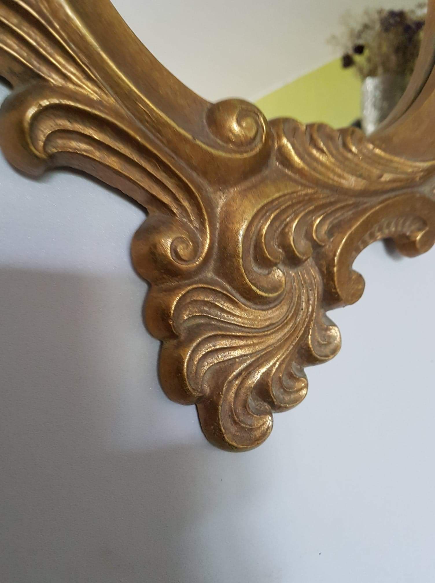 mirror signed ARNOVA gilt wood Baroque style 64x44cm