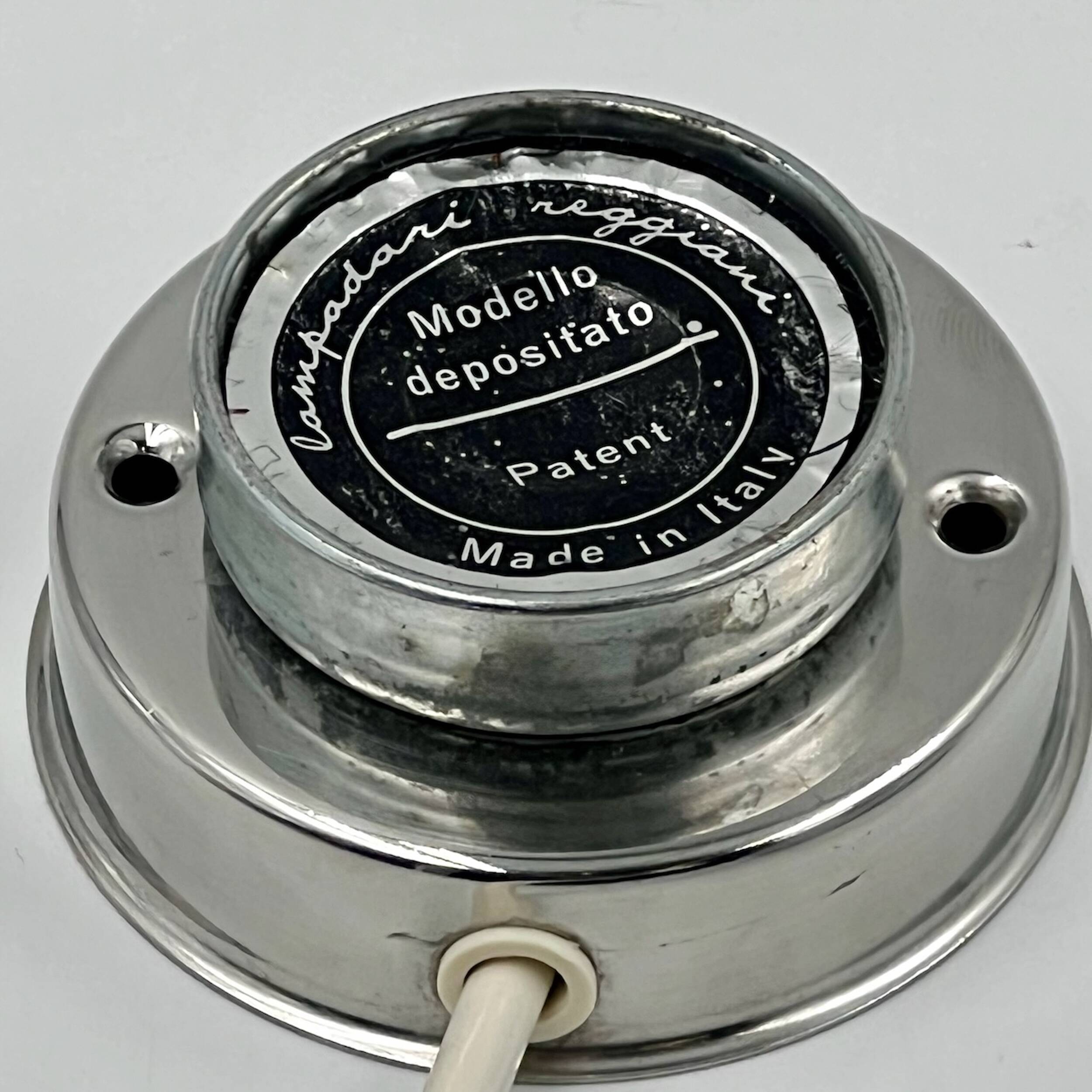 Vintage 'Eyeball' Lamp Reggiani in Chrome Metal, 1960s