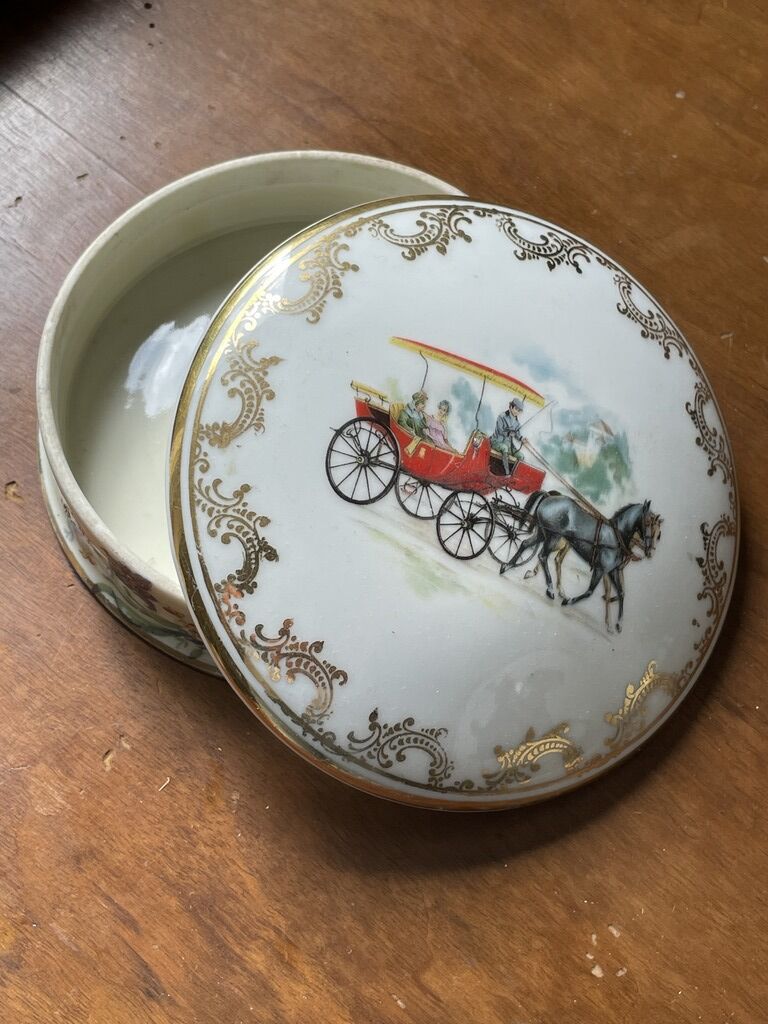 Old Limoges porcelain candy maker