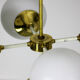 Lustre en laiton à 5 bras du milieu du siècle