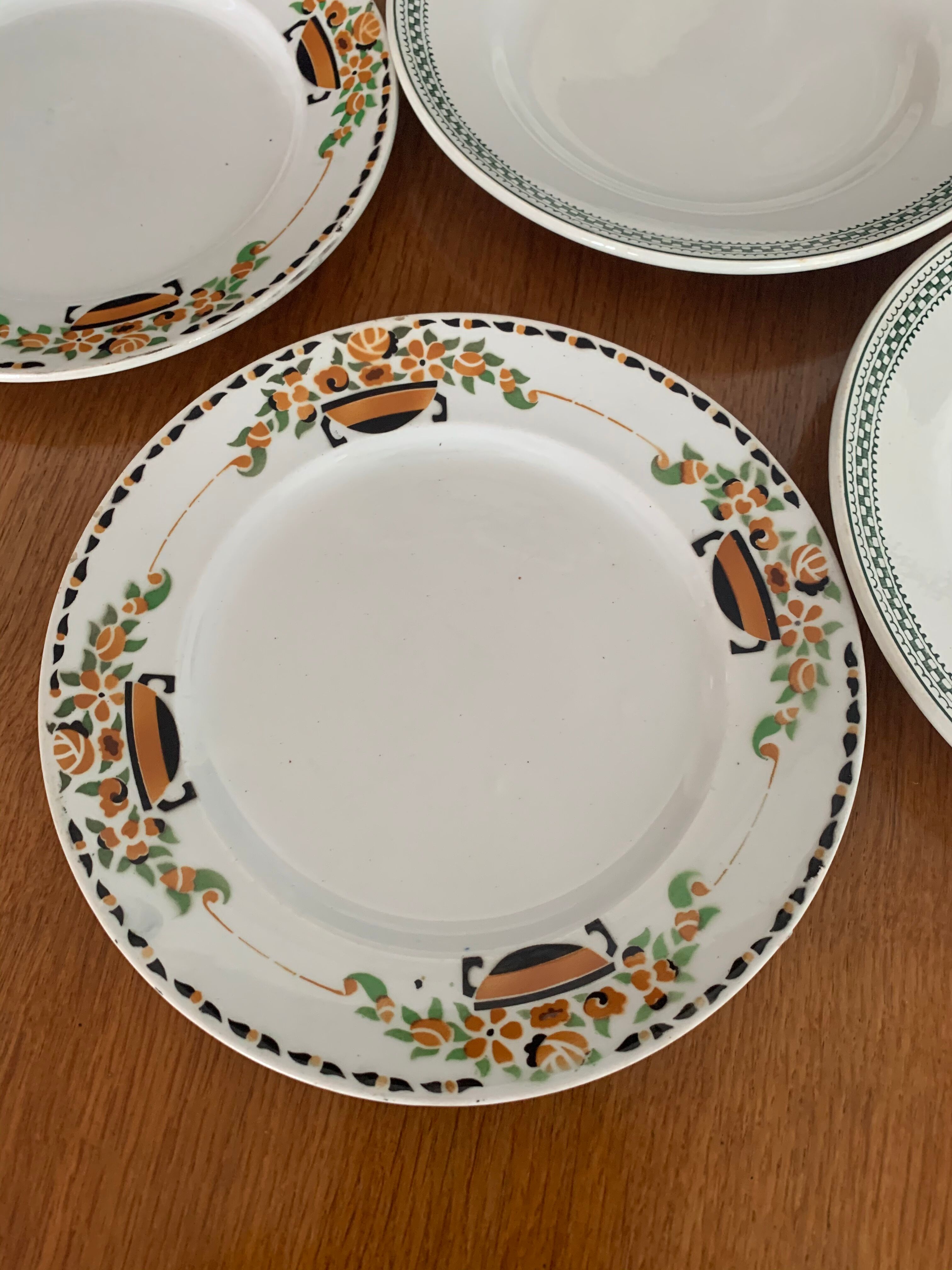 6 flat plates Iron Earth mismatched