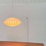 Mid-century modern Cocoon pendant lamp by Friedel Wauer for Goldkant Leuchten, Germany, 1960s.