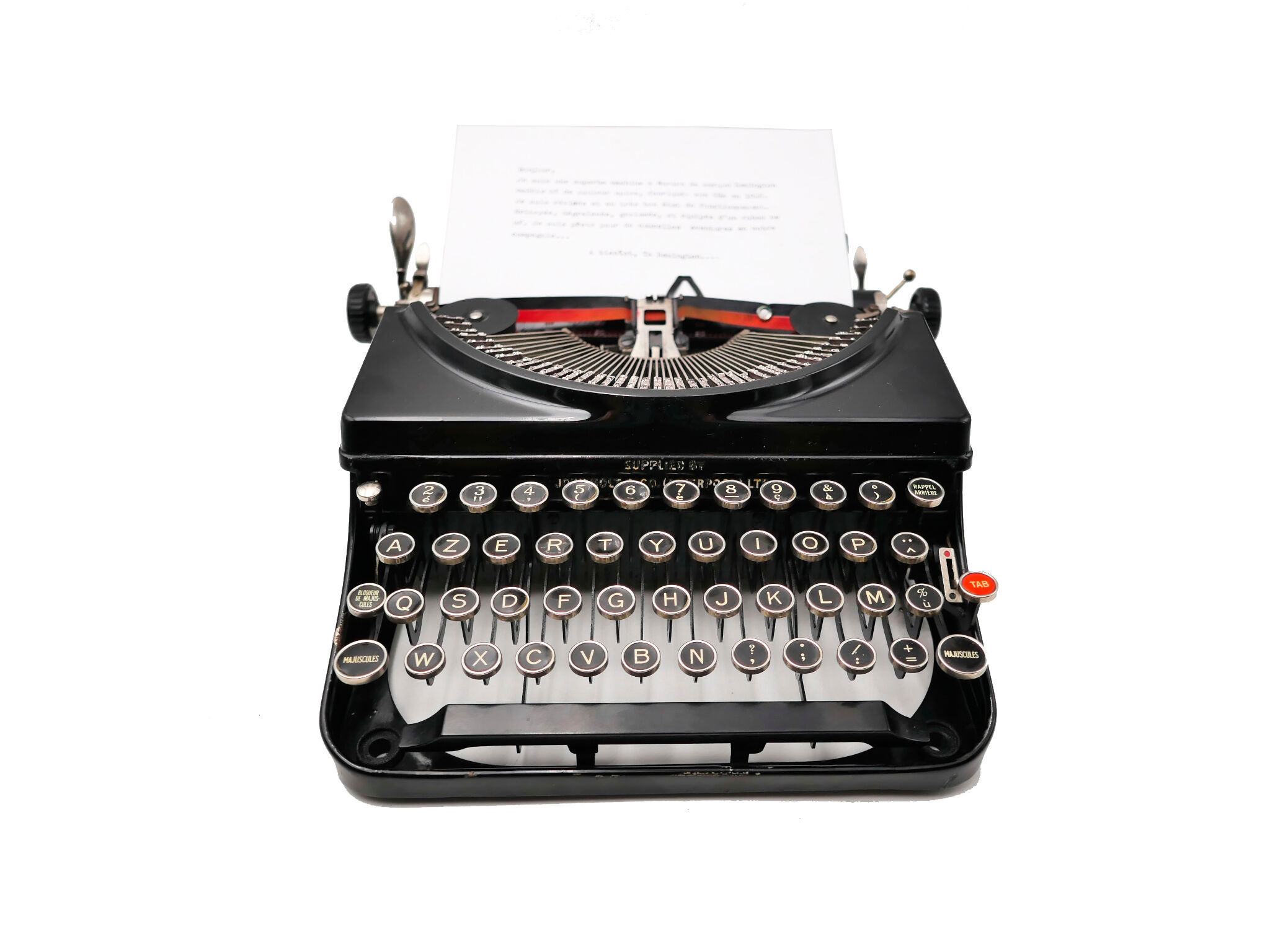 Typewriter Remington model 5T black usa revised ribbon new