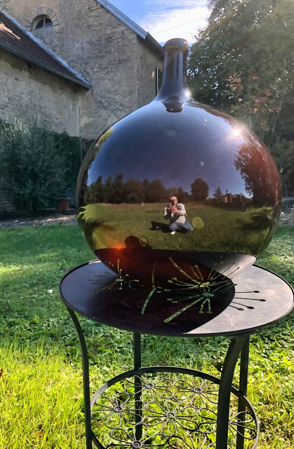 Amber and bubbled Dame Jeanne