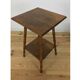 1960 carved bamboo wood side table, pedestal table