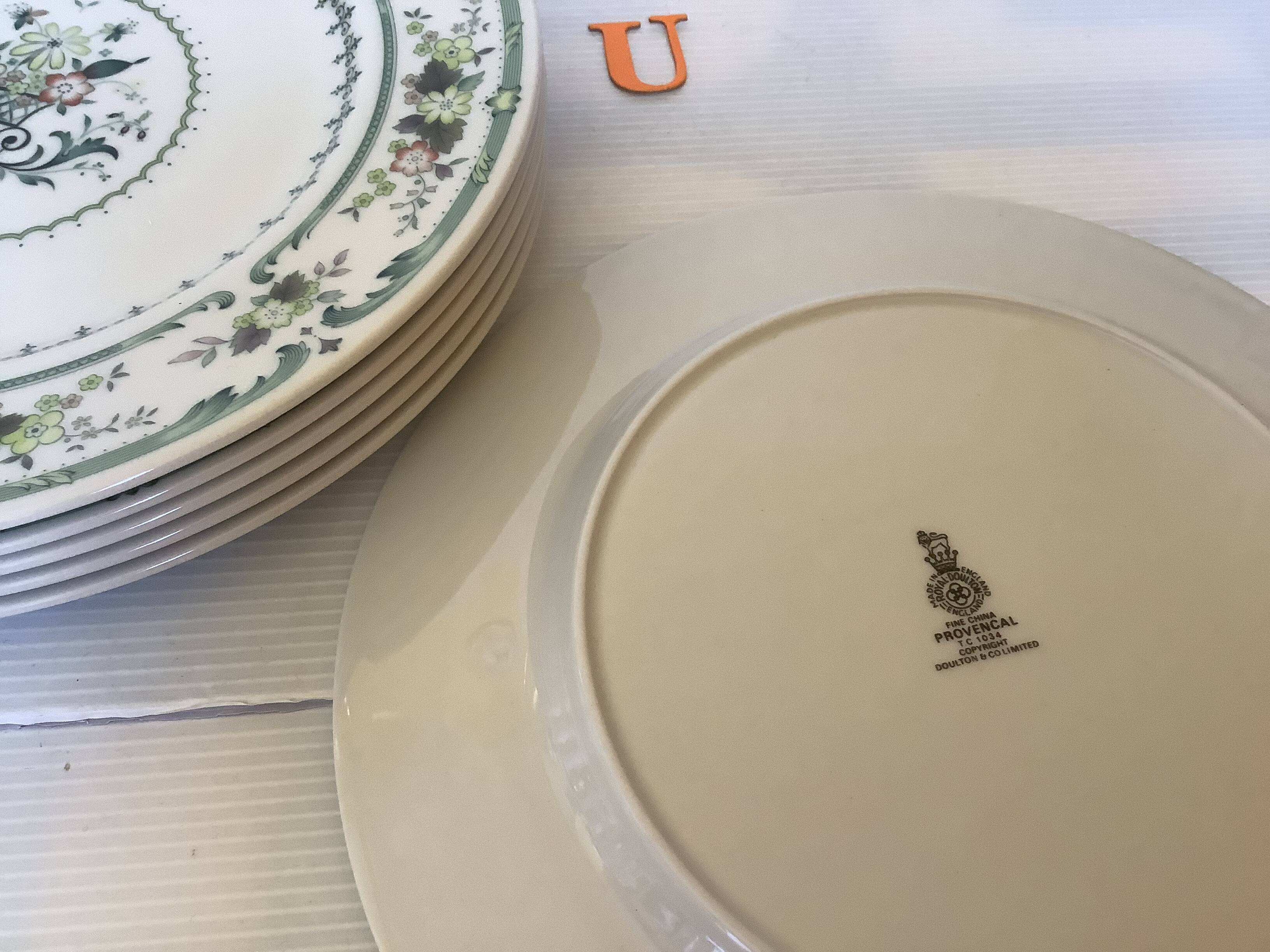 Six Royal Doulton Provençal dinner plates