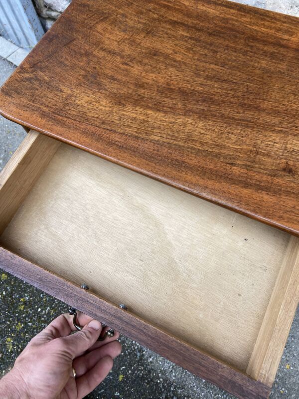 Guéridon selette console vintage louis philippe noyer 1950