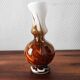 Pair of vintage Italian pop art vases 1970s opaline glass