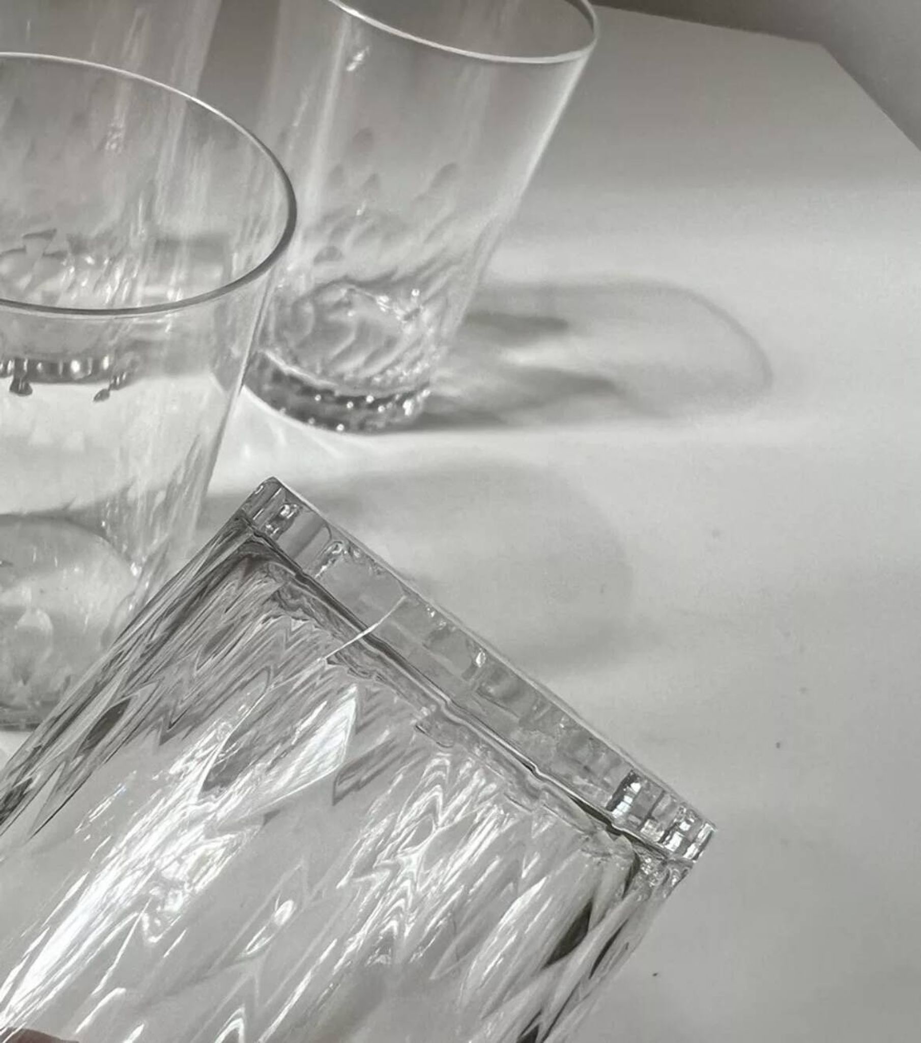 Ensemble de 7 gobelets cristal Baccarat modèle Richelieu Champigny