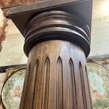Louis XVI style column in carved wood from the late 19th century, 2.27 metres in height.