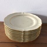 Service of 8 flat plates, Limoges