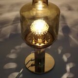 Hans-Agne Jakobsson Table Lamp Model B-102 in brass and glass, 1960s, Sweden