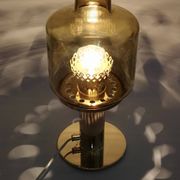 Hans-Agne Jakobsson Table Lamp Model B-102 in brass and glass, 1960s, Sweden
