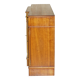 Vintage buffet made of mottled yew wood with three doors and four drawers.