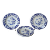 5 Gien Delft earthenware soup plates
