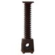 19th-century sculptural French wine press in solid wood / pedestal