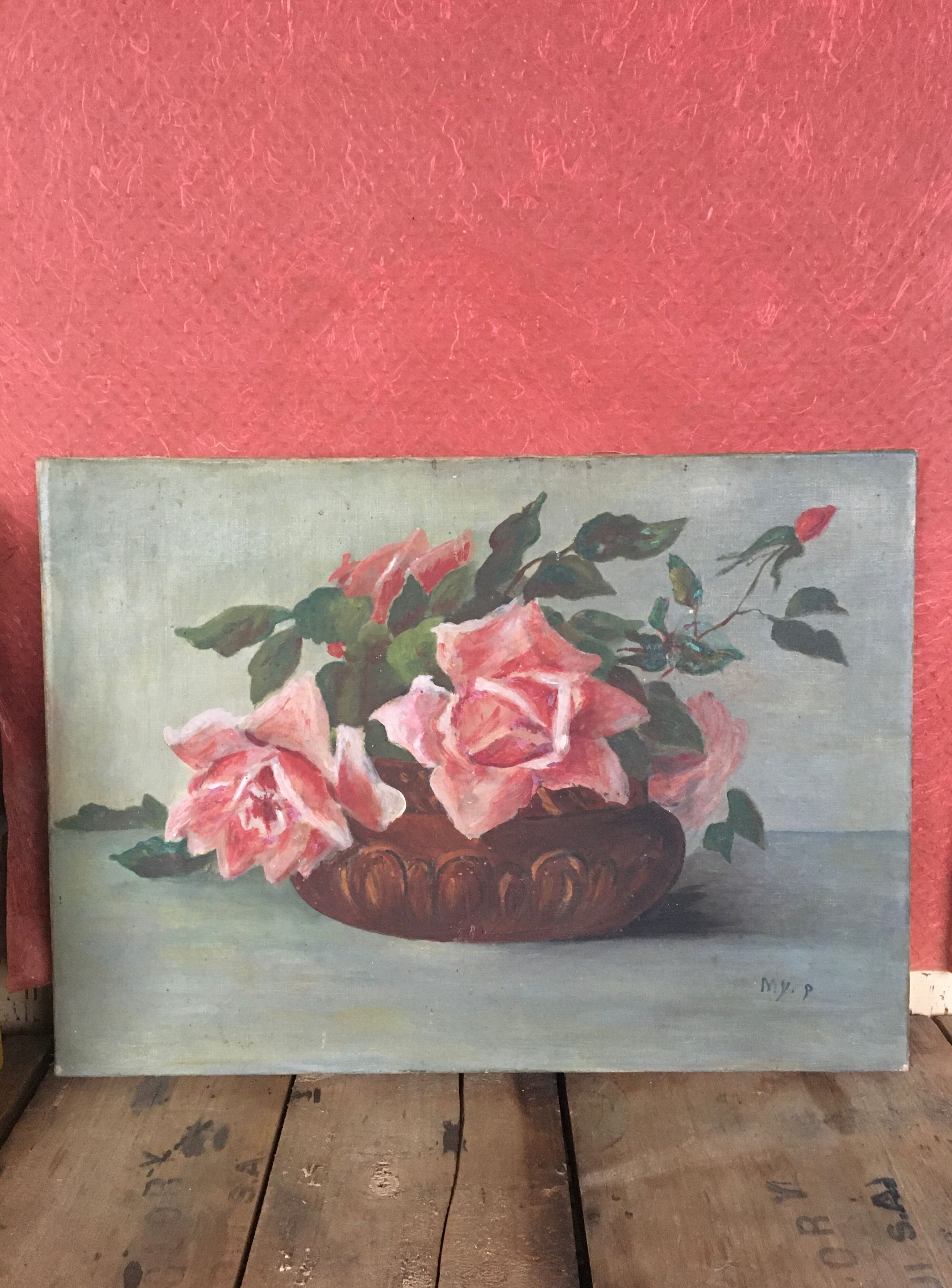 Oil on canvas signed on chassis, early 20th century