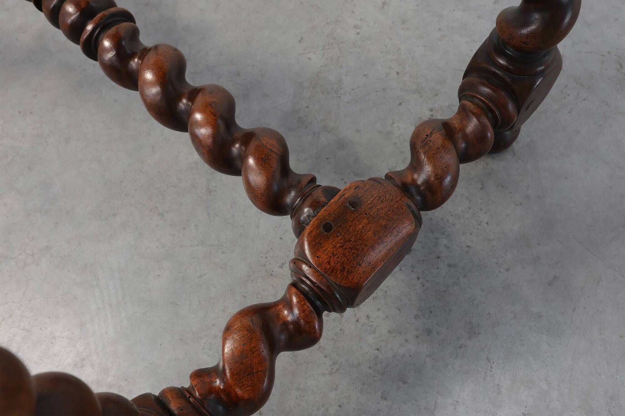 French Barley Twist Walnut Side Table with Drawer, circa 1880