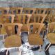 Set of 12 vintage Baumann 1970 bistro chairs