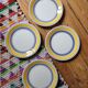 Set of 4 ceramic dessert plates