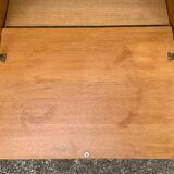Armoire rotin et pieds compas 1960