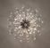 Venetian chandelier "Sputnik" adorned with Murano glass drops, around 1990.