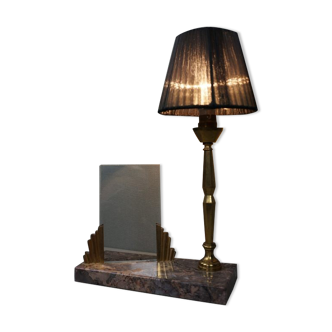 Classic table lamp with photo frame