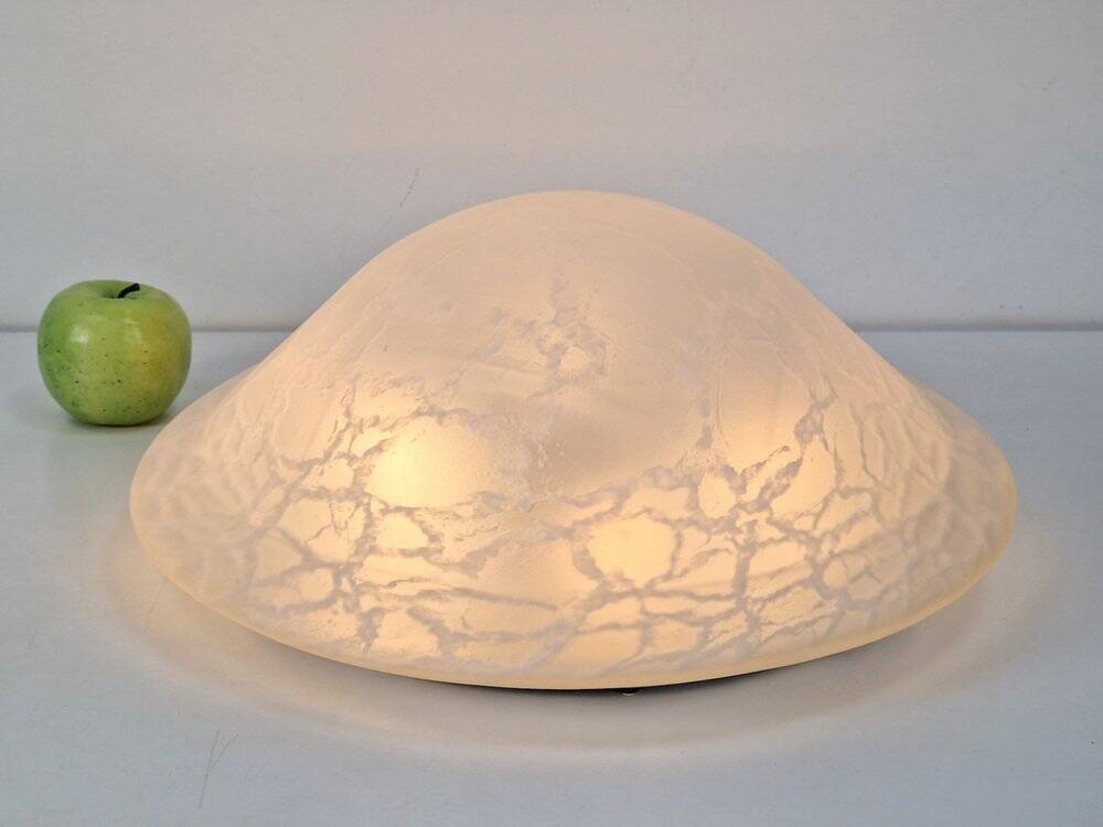 Vintage Mushroom Ceiling Lamp in Glass, 1970s