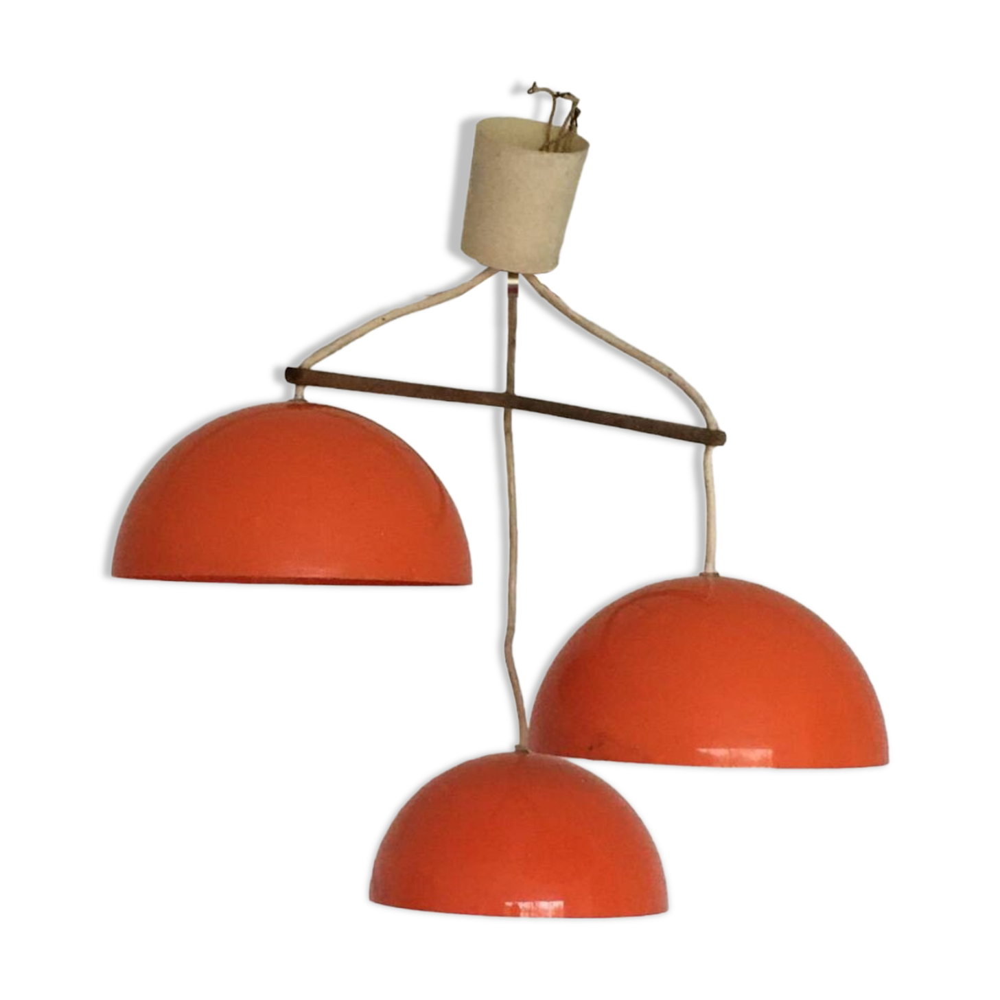 Lustre suspension orange années 70