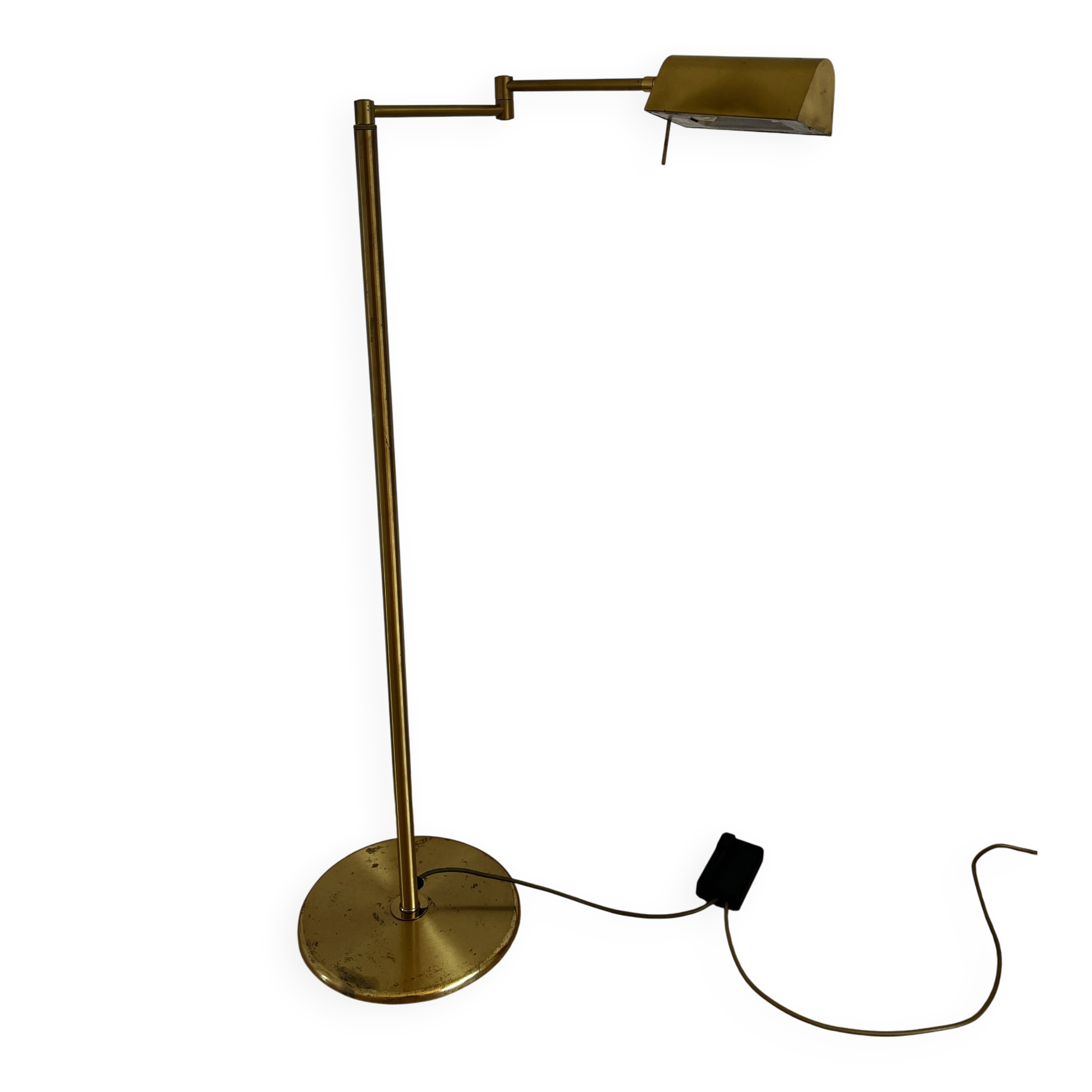 Lampadaire liseuse en laiton