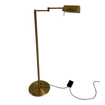 Brass reading floor lamp