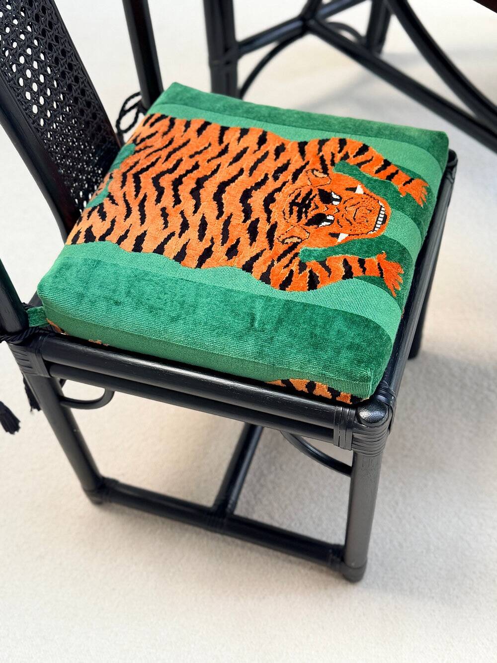 Gasparucci Italo office set / Jokhang Tiger velvet, designed by J. Hartig, Schumacher