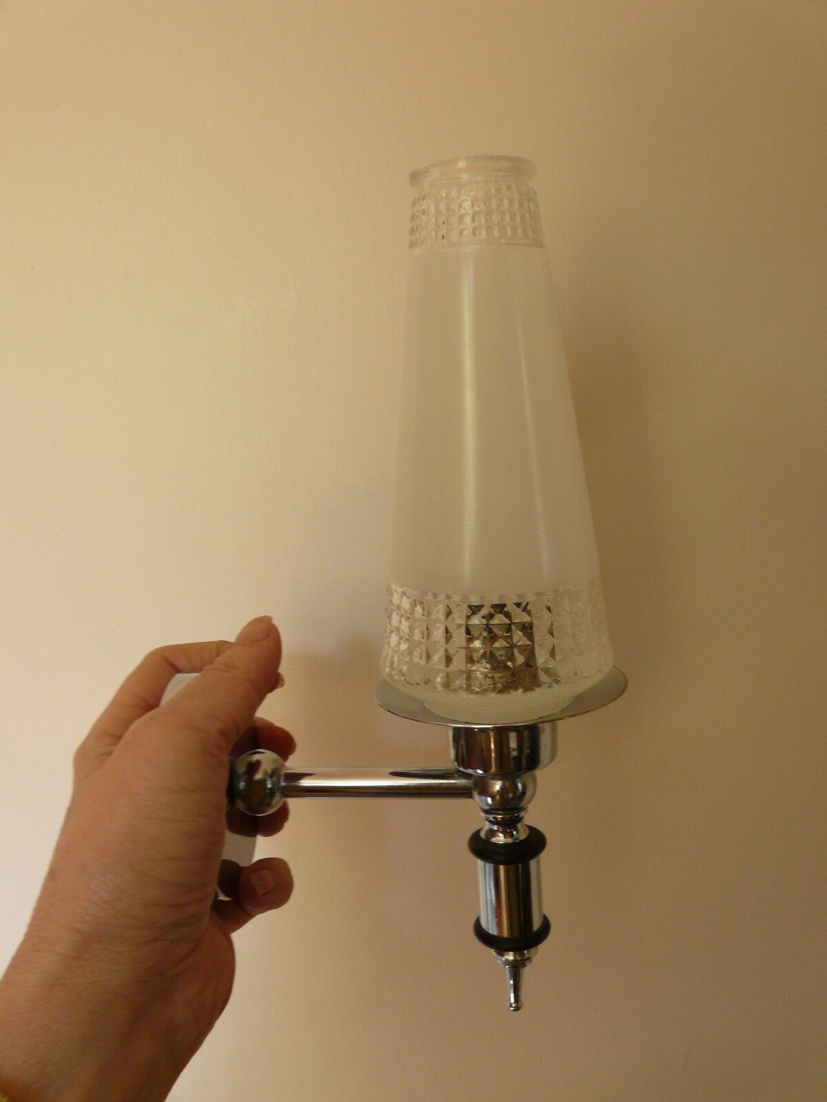 Pair wall light Torchiere circa 60s