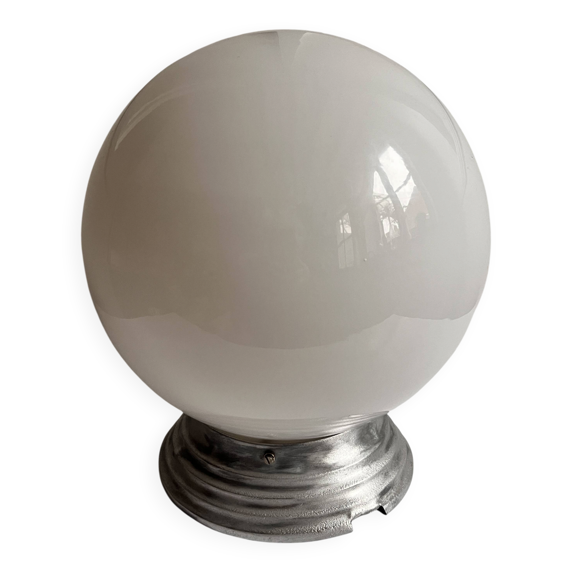 Opaline globe ceiling light