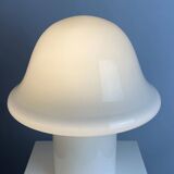 Large XL mushroom table lamp in white glass entirely white Peill and Putzler 1970