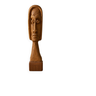 Grande sculpture ethnique en bois