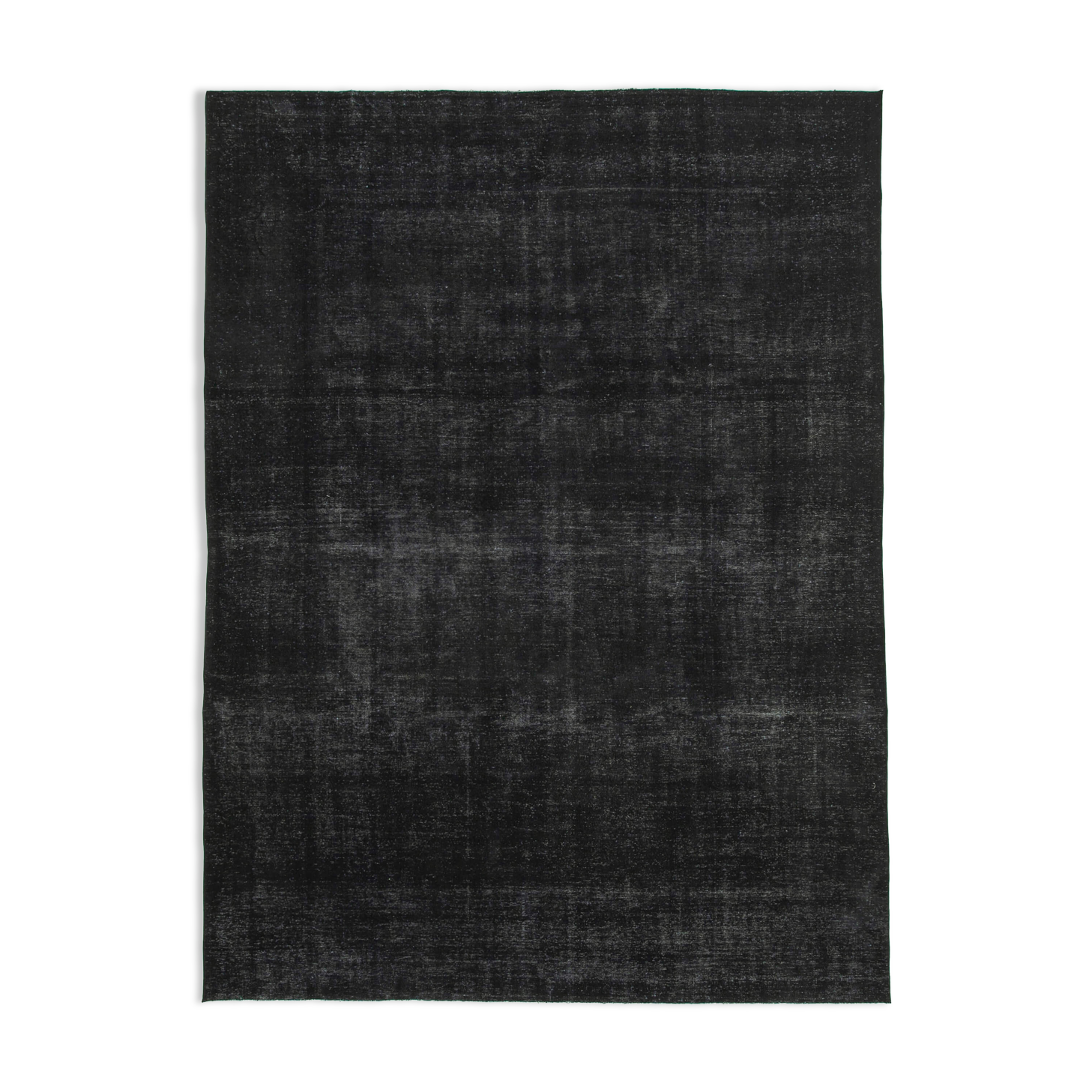 Hand-Knotted Oriental Overdyed 300 cm x 400 cm Black Wool Carpet