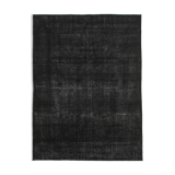 Hand-Knotted Oriental Overdyed 300 cm x 400 cm Black Wool Carpet