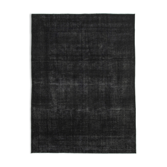 Hand-Knotted Oriental Overdyed 300 cm x 400 cm Black Wool Carpet