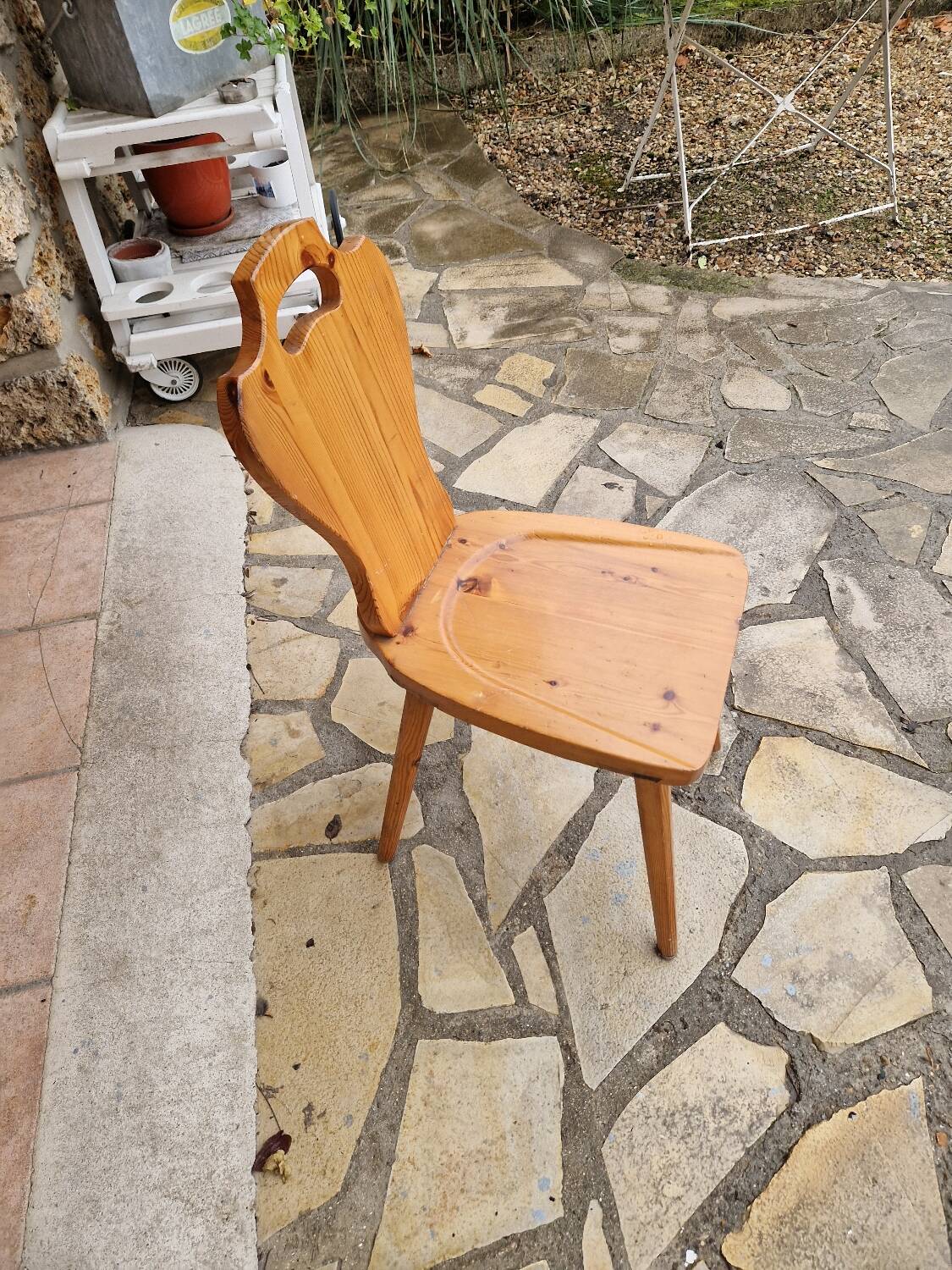 Chaise brutaliste vintage