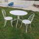 Salon de jardin fer 1 table 2 chaises