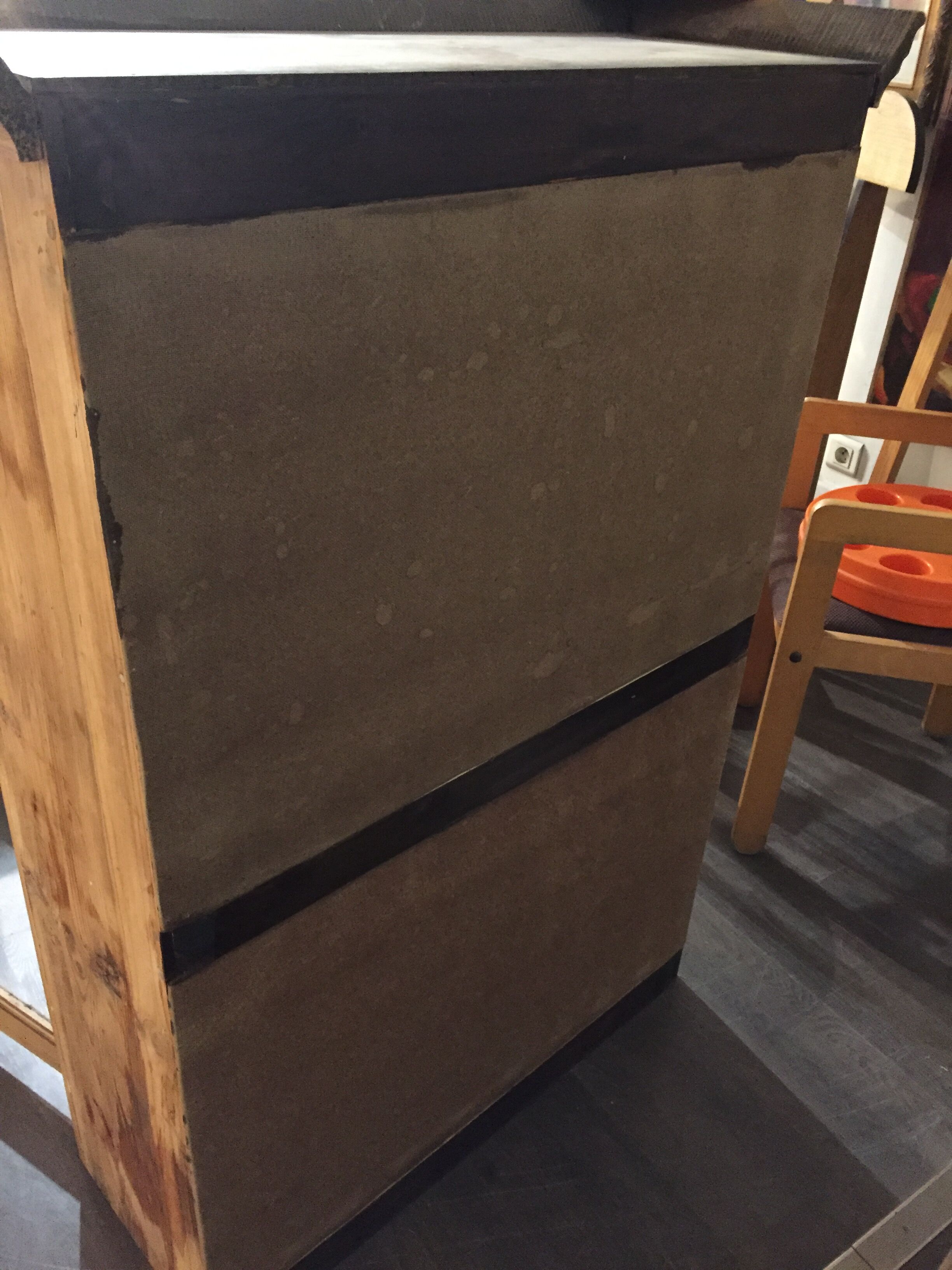 Pine display cabinet