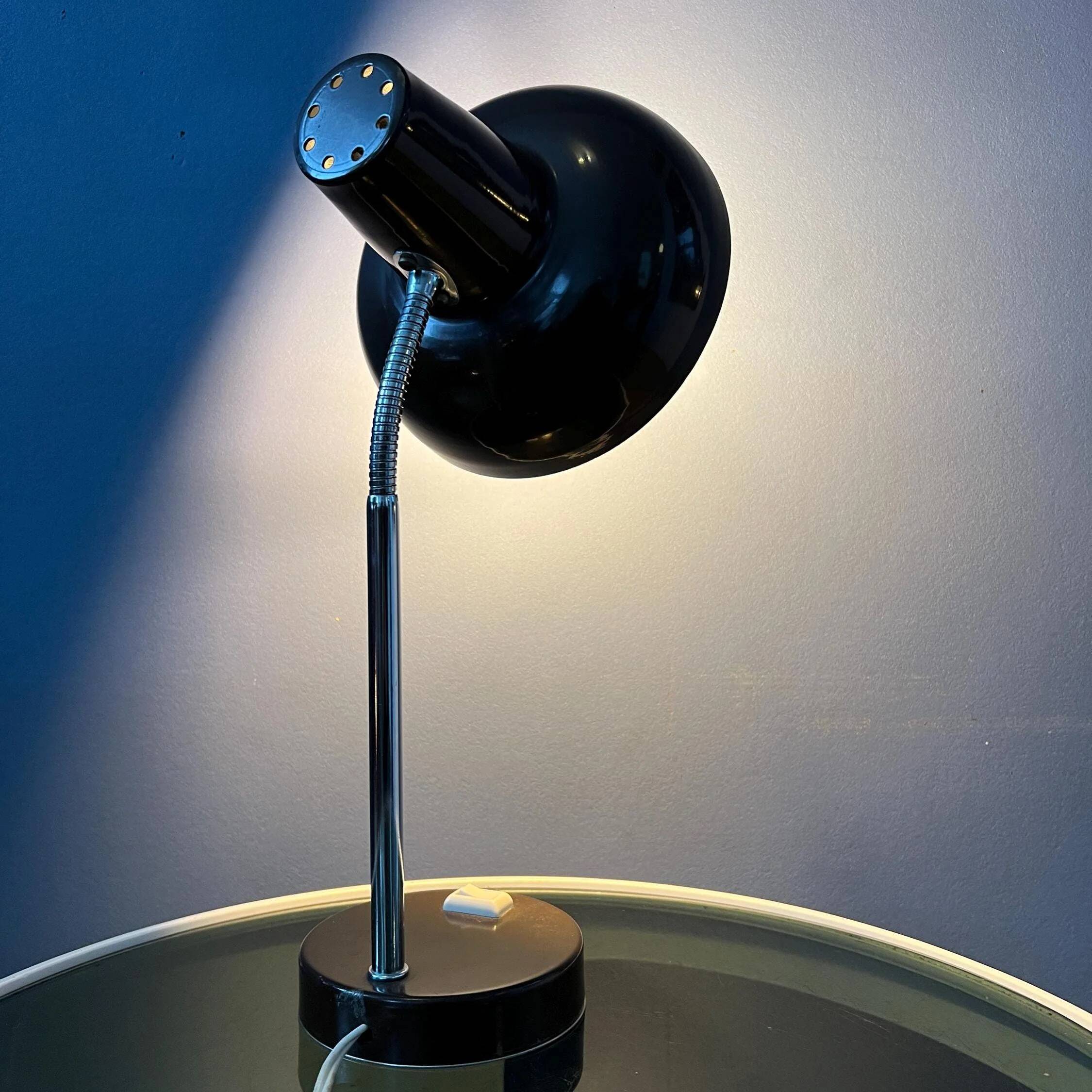 Vintage brown metal table lamp