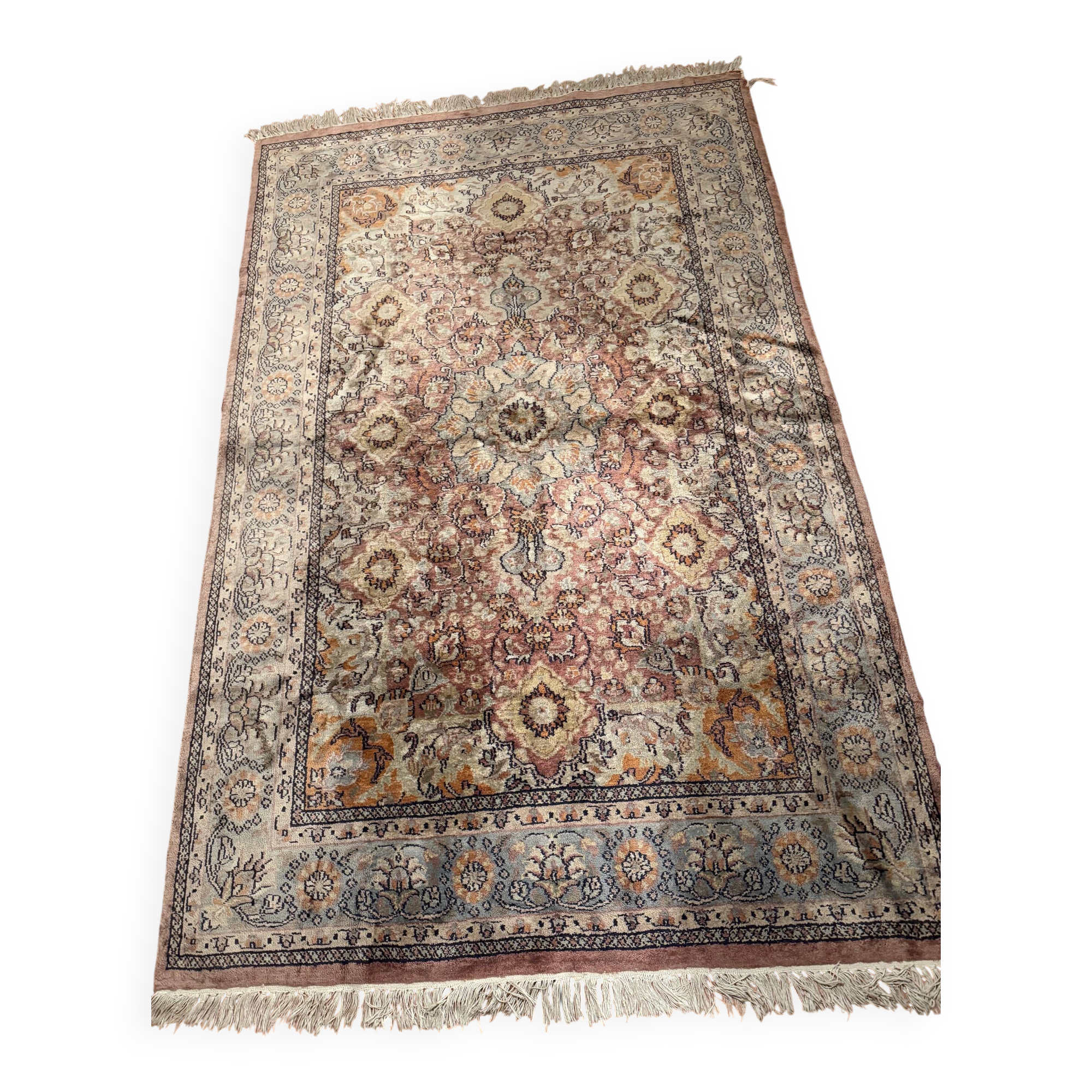 HAND-KNOTTED SILK RUG