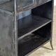 Vintage Glass & Iron Medical Cabinet, 1950s