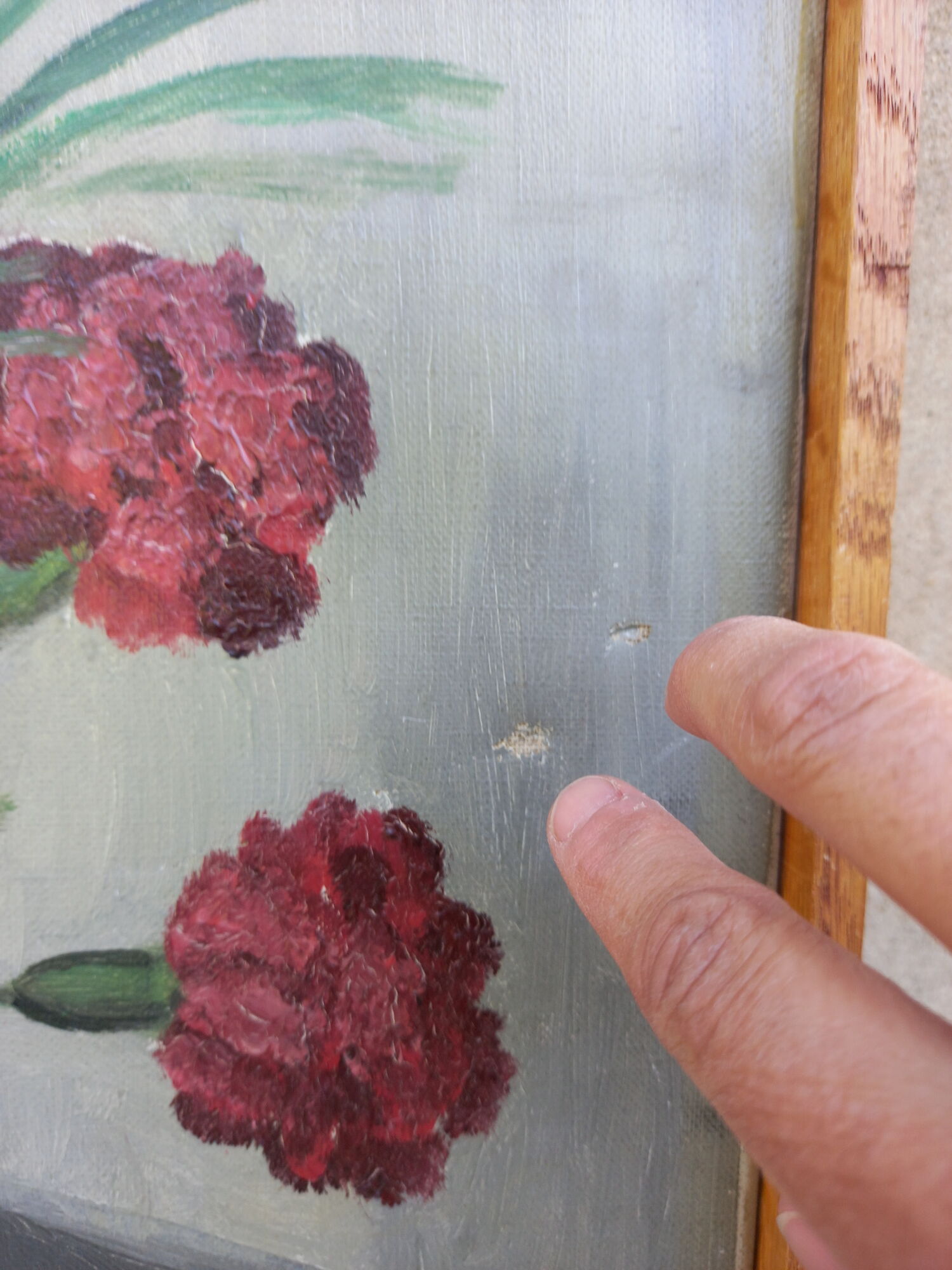 Painting bouquet of flowers Art Deco