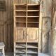 Antique workshop cabinet with compartments and doors