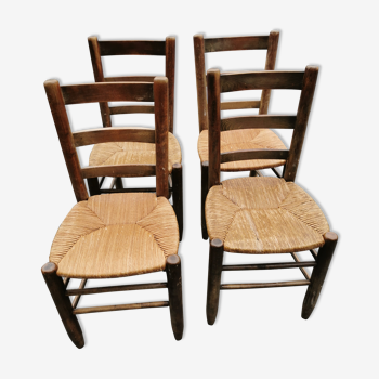 Série de 4 chaises de chalet
