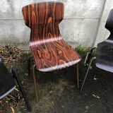 Set of 4 mismatched Dutch vintage chairs - Galvanitas, Eromes, Flottoto