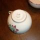 6 beige and red St Amand coffee cups